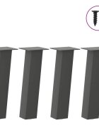 vidaXL Крака за масичка за кафе 4 бр. антрацит 42 см стомана
