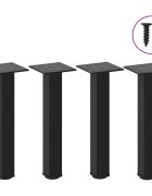 vidaXL Крака за масичка за кафе 4 бр. черни 42-44 см стомана