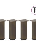 vidaXL Крака за масичка за кафе 4 бр. естествена стомана 30-32 см стомана