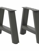 vidaXL Крака за масичка за кафе А-образни 2 бр. антрацит 30x(30-31) см стомана
