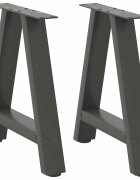 vidaXL Крака за масичка за кафе А-образни 2 бр. антрацит 50x(42-43) см стомана