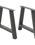 vidaXL Крака за масичка за кафе А-образни 2 бр. антрацит 60 x (42-43) см стомана