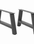 vidaXL Крака за масичка за кафе А-образни 2 бр. антрацит 70x(30-31) см стомана