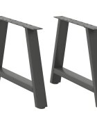 vidaXL Крака за масичка за кафе А-образни 2 бр. антрацит 70x(42-43) см стомана