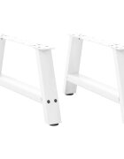 vidaXL Крака за масичка за кафе А-образни 2 бр. бели 60 x (30-31) см стомана
