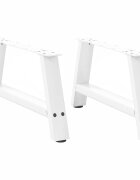 vidaXL Крака за масичка за кафе А-образни 2 бр. бели 70 x (30-31) см стомана