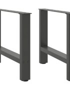 vidaXL Крака за масичка за кафе антрацит 2 бр. 60 x (42-43) см стомана