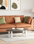 vidaXL Крака за масичка за кафе бели 2 бр. 30 x (30-31) см стомана