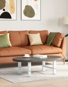 vidaXL Крака за масичка за кафе бели 2 бр. 50 x (30-31) см стомана