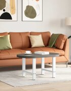 vidaXL Крака за масичка за кафе бели 2 бр. 50 x (42-43) см стомана