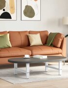 vidaXL Крака за масичка за кафе бели 2 бр. 60 x (30-31) см стомана