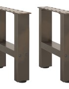 vidaXL Крака за масичка за кафе естествена стомана 2 бр. 30 x (30-31) см стомана