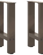 vidaXL Крака за масичка за кафе естествена стомана 2 бр. 38 x (42-43) см стомана