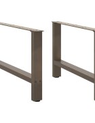 vidaXL Крака за масичка за кафе естествена стомана 2 бр. 70 x (42-43) см стомана