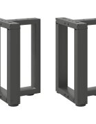 vidaXL Крака за масичка за кафе Т-образни 2 бр. антрацит 38x25x(42-43) см стомана