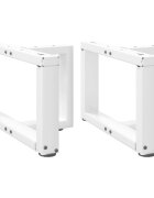 vidaXL Крака за масичка за кафе Т-образни 2 бр. бели 40x25x(30-31) см стомана