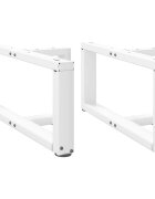 vidaXL Крака за масичка за кафе Т-образни 2 бр. бели 60x25x(30-31) см стомана