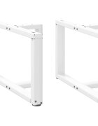 vidaXL Крака за масичка за кафе Т-образни 2 бр. бели 60x25x(42-43) см стомана