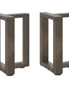 vidaXL Крака за масичка за кафе Т-образни 2 бр. черни 28x25x(42-43) см стомана