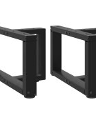 vidaXL Крака за масичка за кафе Т-образни 2 бр. черни 40x25x(30-31) см стомана