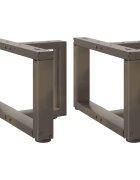 vidaXL Крака за масичка за кафе Т-образни 2 бр. черни 50x25x(30-31) см стомана