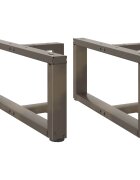 vidaXL Крака за масичка за кафе Т-образни 2 бр. черни 70x25x(30-31) см стомана