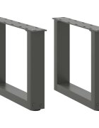 vidaXL Крака за масичка за кафе U-образни 2 бр. антрацит 40x(30-31) см стомана