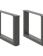vidaXL Крака за масичка за кафе U-образни 2 бр. антрацит 50x(30-31) см стомана
