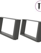 vidaXL Крака за масичка за кафе U-образни 2 бр. антрацит 60x(30-31) см стомана