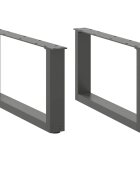 vidaXL Крака за масичка за кафе U-образни 2 бр. антрацит 70x(30-31) см стомана