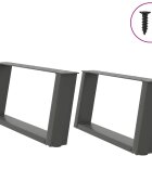 vidaXL Крака за масичка за кафе U-образни 2 бр. антрацит 70x(30-31) см стомана