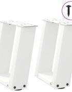 vidaXL Крака за масичка за кафе U-образни 2 бр. бели 30 x (30-31) см стомана