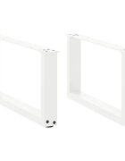 vidaXL Крака за масичка за кафе U-образни 2 бр. бели 60 x (30-31) см стомана