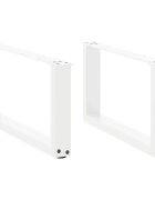 vidaXL Крака за масичка за кафе U-образни 2 бр. бели 70 x (30-31) см стомана