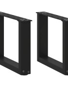 vidaXL Крака за масичка за кафе U-образни 2 бр. черни 40 x (30-31) см стомана