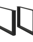 vidaXL Крака за масичка за кафе U-образни 2 бр. черни 60 x (42-43) см стомана