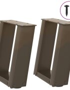 vidaXL Крака за масичка за кафе U-образни 2 бр. естествена стомана 30 x (30-31) см стомана