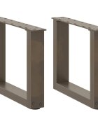 vidaXL Крака за масичка за кафе U-образни 2 бр. естествена стомана 40 x (30-31) см стомана