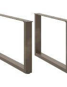 vidaXL Крака за масичка за кафе U-образни 2 бр. естествена стомана 70 x (42-43) см стомана