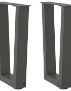 vidaXL Крака за масичка за кафе V-образна 2 бр. антрацит 28 x (42-433) см стомана