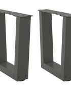vidaXL Крака за масичка за кафе V-образна 2 бр. антрацит 30x(30-313) см стомана