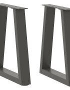 vidaXL Крака за масичка за кафе V-образна 2 бр. антрацит 38 x (42-433) см стомана