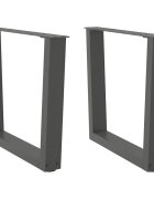 vidaXL Крака за масичка за кафе V-образна 2 бр. антрацит 50x(42-433) см стомана