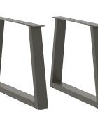 vidaXL Крака за масичка за кафе V-образна 2 бр. антрацит 50x(42-433) см стомана