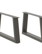 vidaXL Крака за масичка за кафе V-образни 2 бр. антрацит 50x(30-313) см стомана