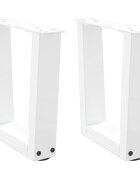 vidaXL Крака за масичка за кафе V-образни 2 бр. бели 40 x (30-313) см стомана