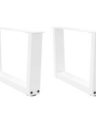 vidaXL Крака за масичка за кафе V-образни 2 бр. бели 50 x (30-313) см стомана