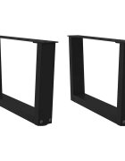 vidaXL Крака за масичка за кафе V-образни 2 бр. черни 50 x (30-313) см стомана