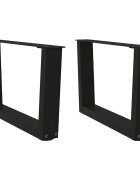 vidaXL Крака за масичка за кафе V-образни 2 бр. черни 60 x (30-313) см стомана