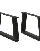 vidaXL Крака за масичка за кафе V-образни 2 бр. черни 60 x (30-313) см стомана